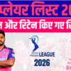 IPL 2026 RR